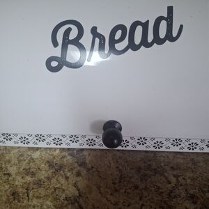 White Bread Box with Black Accents
